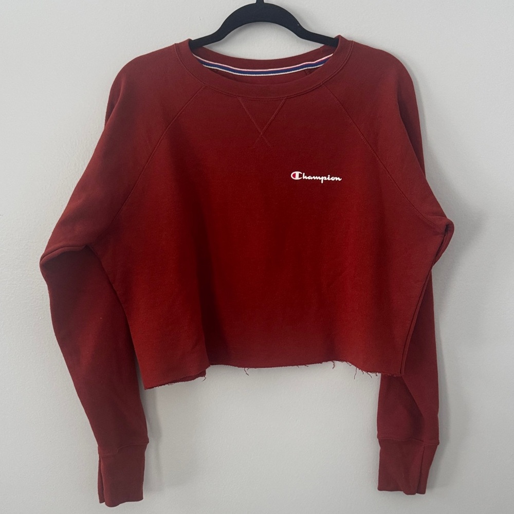 Champion Women's Cropped Sweatshirt Size M Streetwear Casual Athleisure